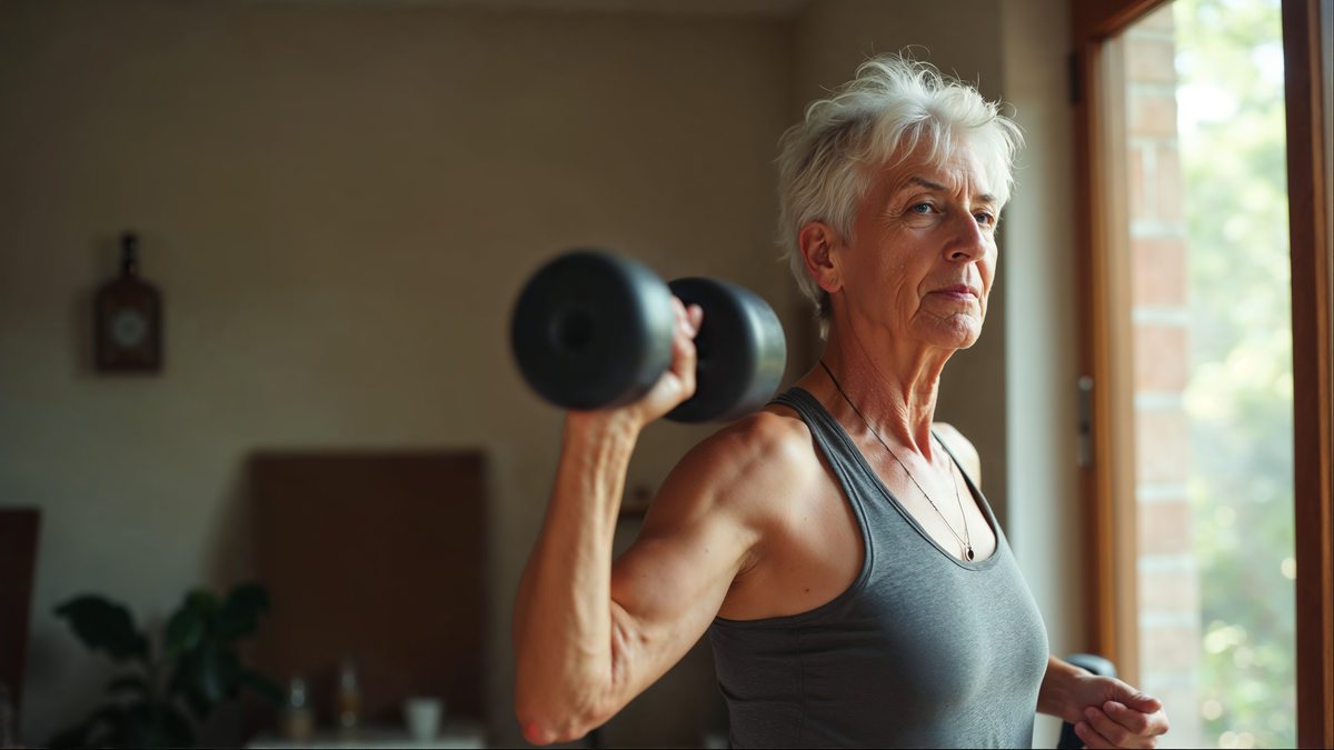 Mulher 58 anos treino força funcional · sarcopenia prevenção · músculo órgão endócrino · editorial C+Med Longevidade